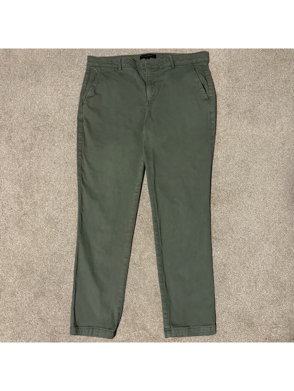 Banana Republic Sloan Fit Olive Green Chino Pants Size 8